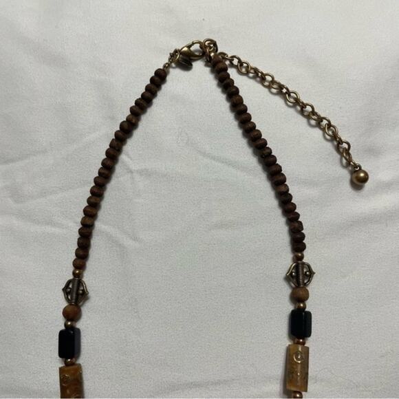 Chico’s Boho Beaded Choker Statement Necklace - Picture 5 of 11